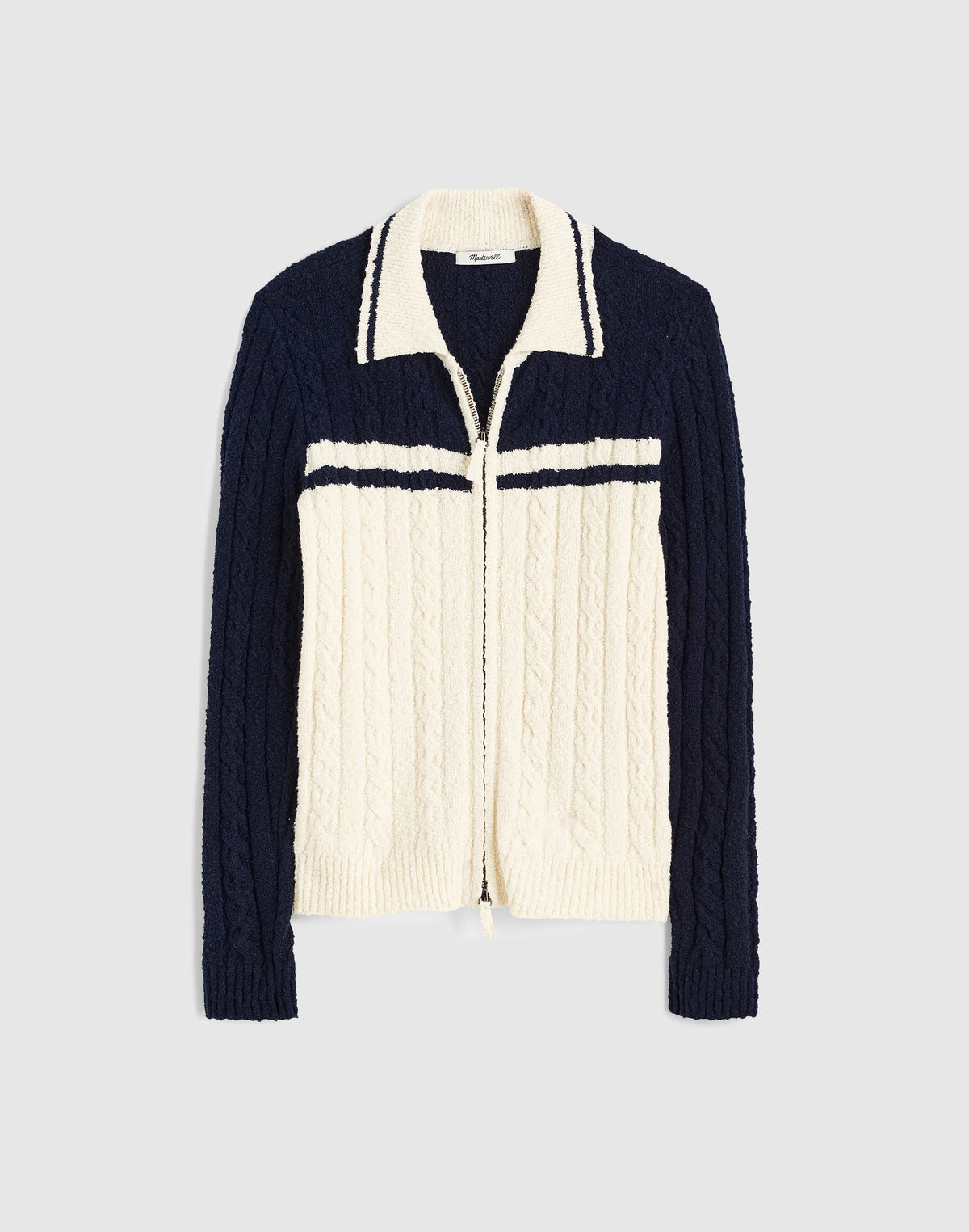NAVY AND IVORY COLOR BLOCK