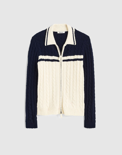 NAVY AND IVORY COLOR BLOCK