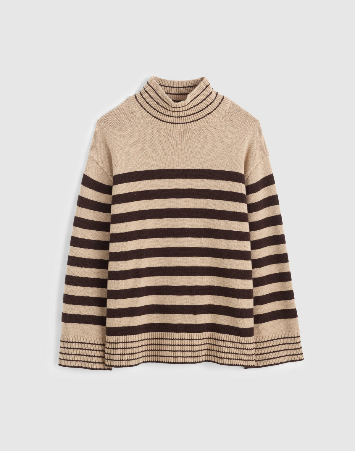 CHOCOLATE AND CAMEL STRIPE