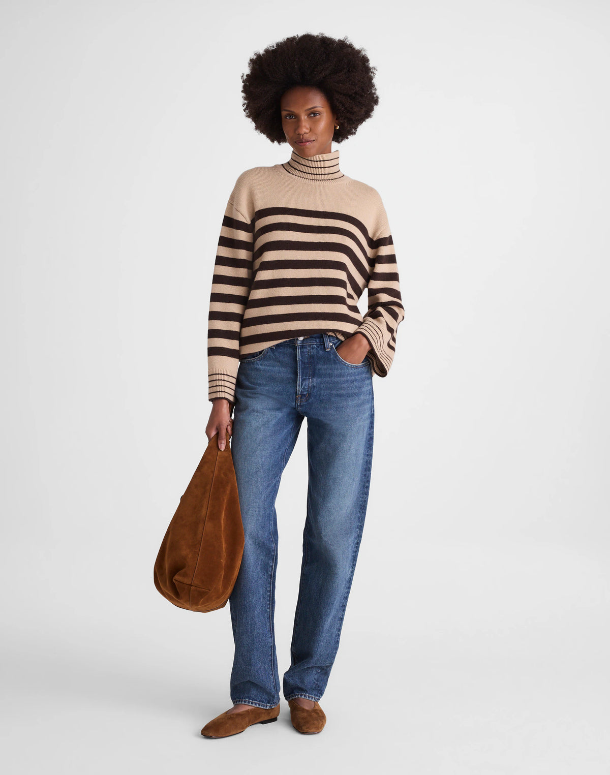 CHOCOLATE AND CAMEL STRIPE