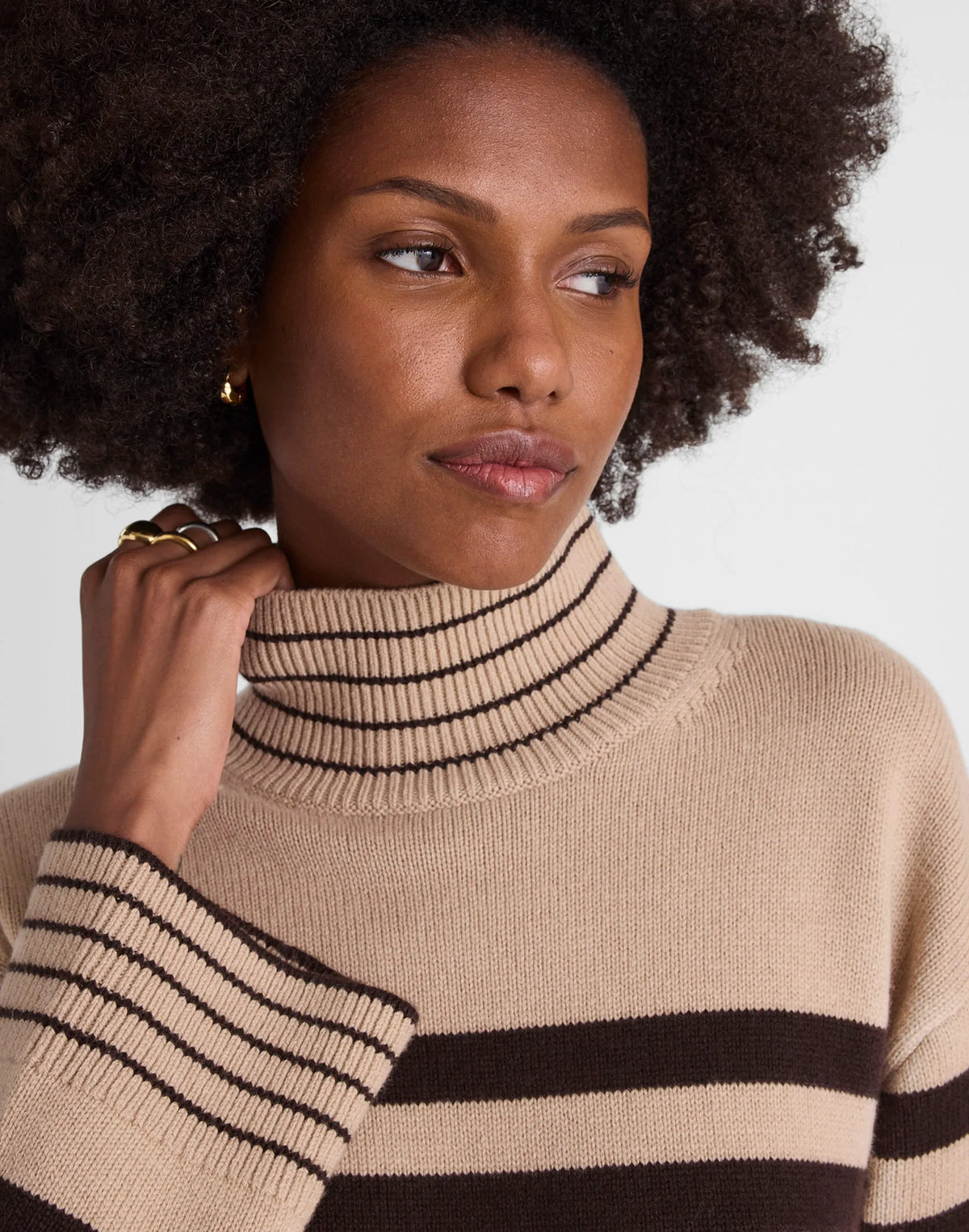 CHOCOLATE AND CAMEL STRIPE