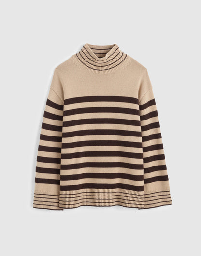 CHOCOLATE AND CAMEL STRIPE