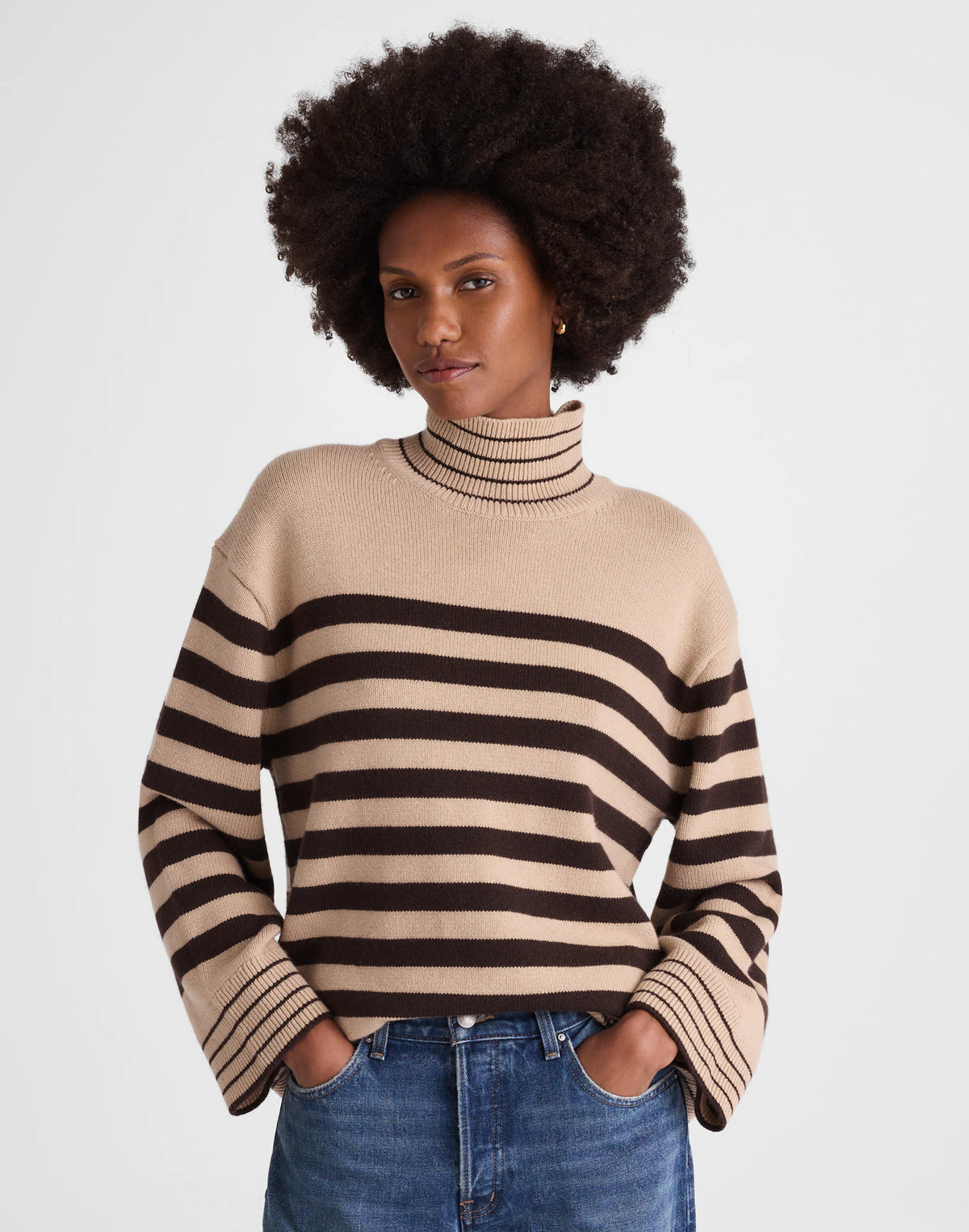 CHOCOLATE AND CAMEL STRIPE