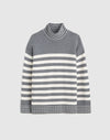 HTHR GREY AND IVORY STRIPE