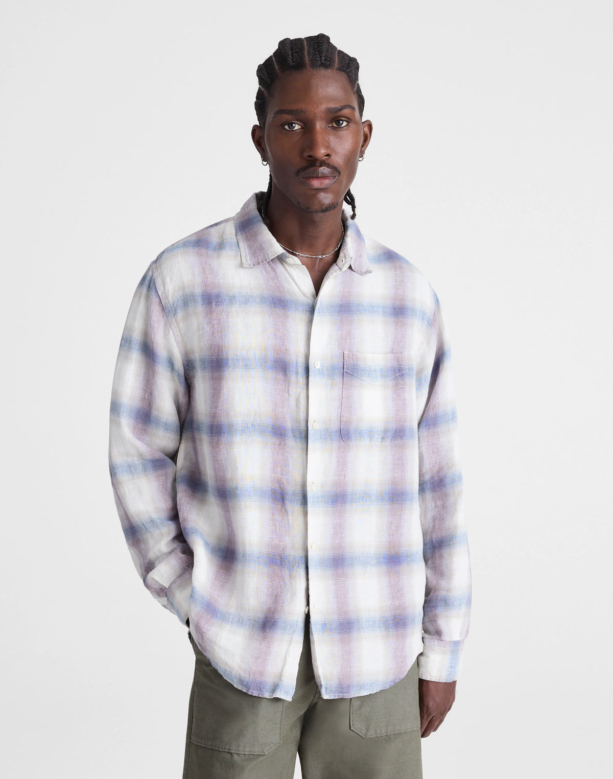 PURPLE CROSS PLAID