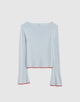 SOFT BLUE WITH RED TIPPING