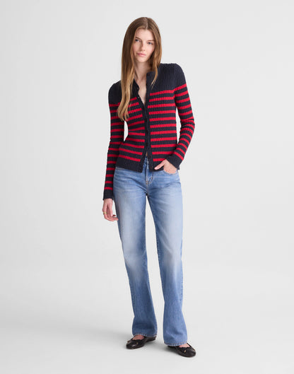 NAVY AND RED STRIPE