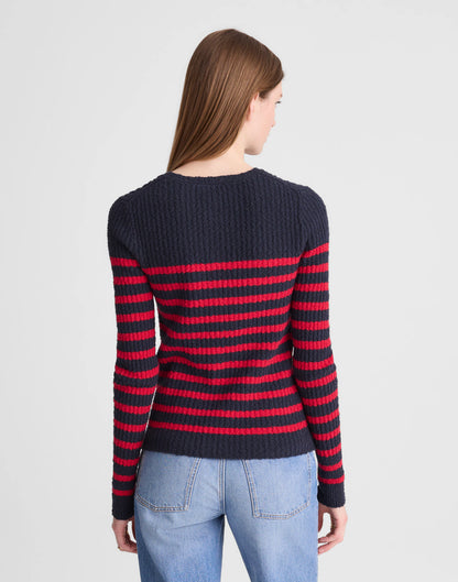 NAVY AND RED STRIPE