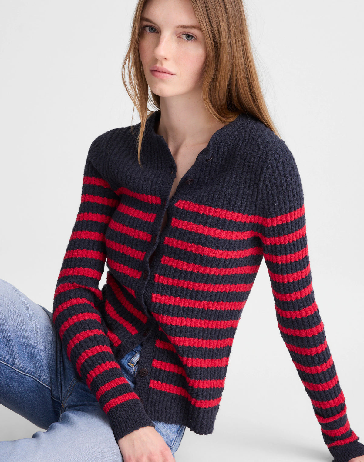NAVY AND RED STRIPE