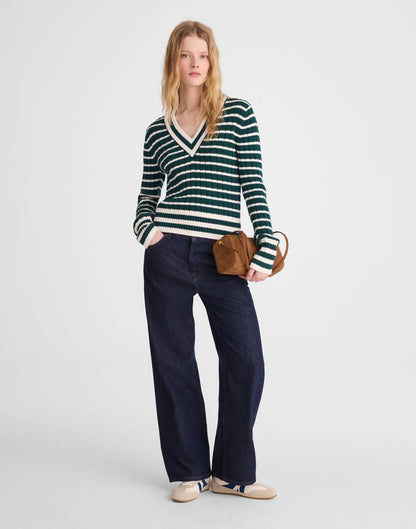 SPRUCE AND IVORY STRIPE