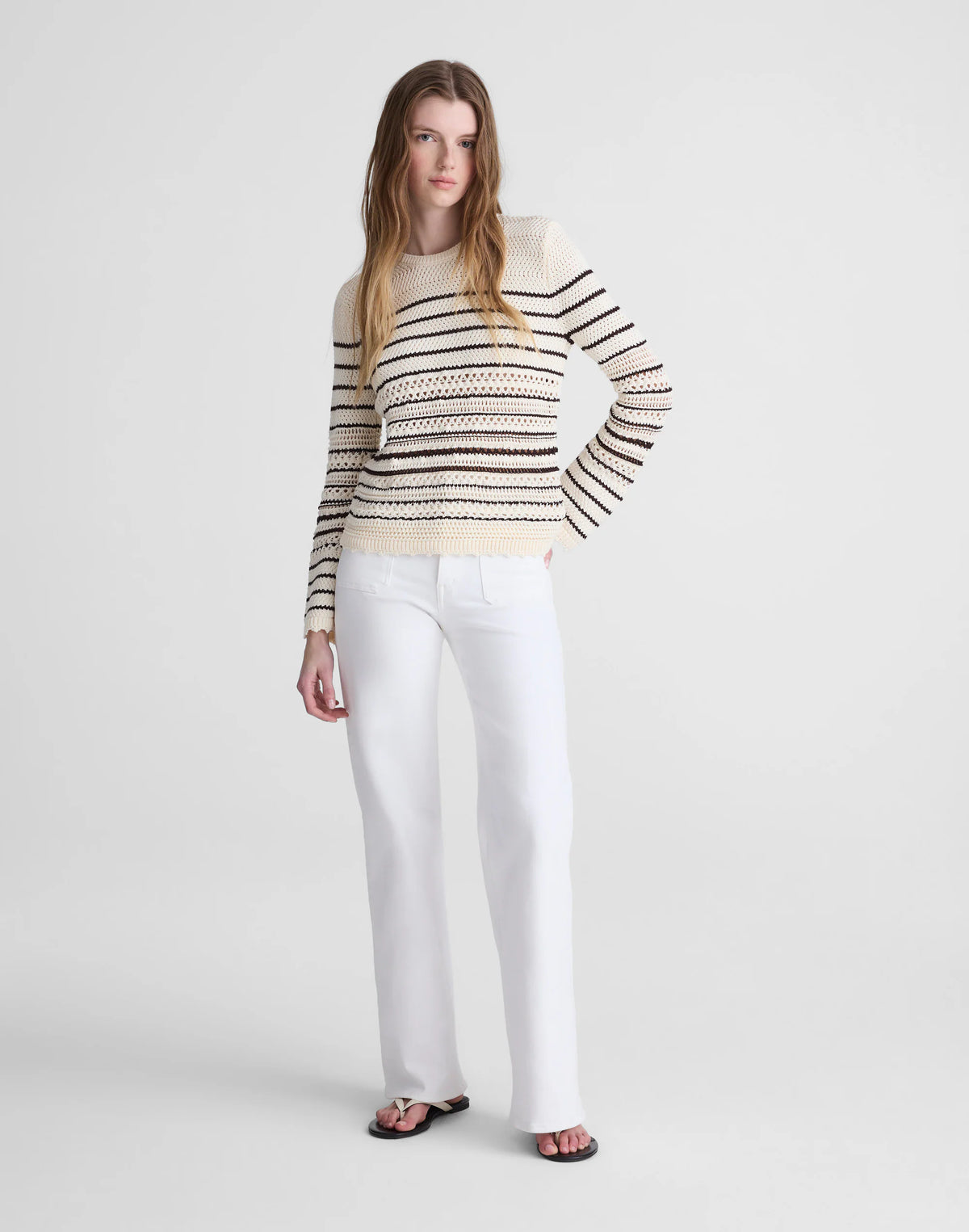 IVORY AND CHOCOLATE STRIPE