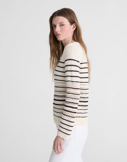 IVORY AND CHOCOLATE STRIPE