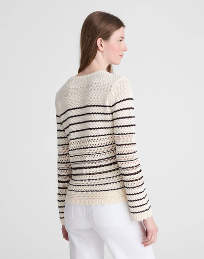 IVORY AND CHOCOLATE STRIPE