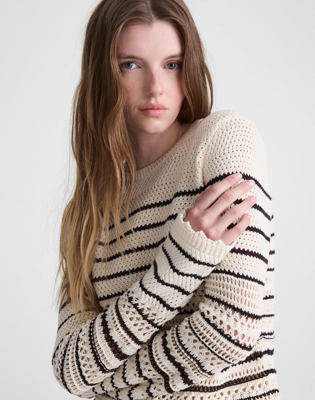IVORY AND CHOCOLATE STRIPE