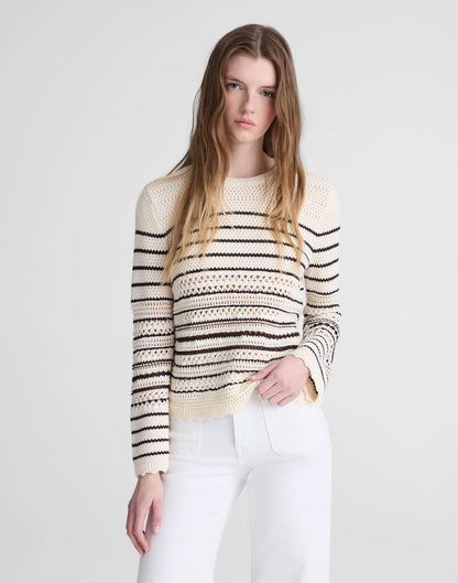 IVORY AND CHOCOLATE STRIPE