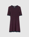 NAVY AND RED MINI STRIPE