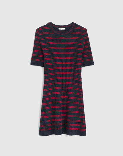 NAVY AND RED MINI STRIPE