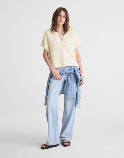 LATTICE STRIPE IVORY AND