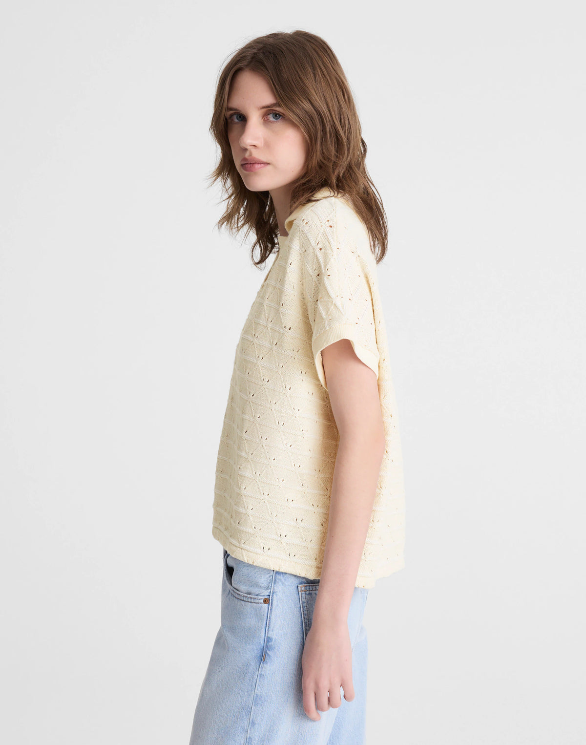 LATTICE STRIPE IVORY AND