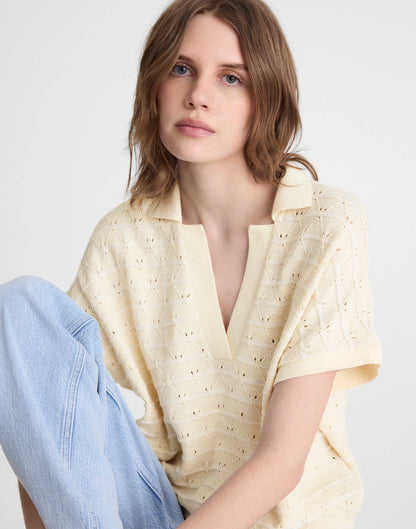 LATTICE STRIPE IVORY AND