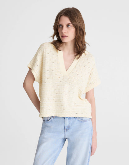 LATTICE STRIPE IVORY AND