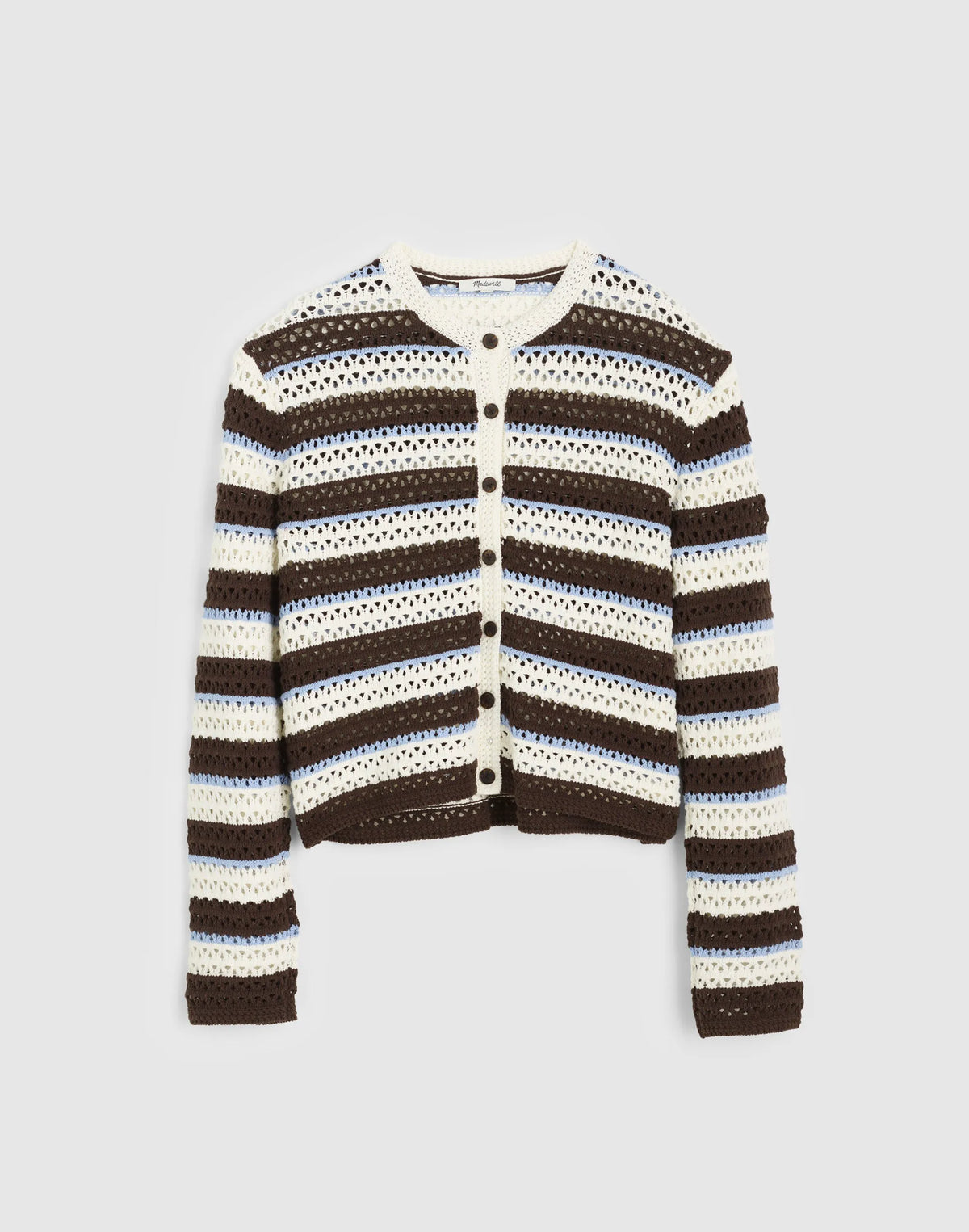 IVORY AND BROWN MULTI STRIPE