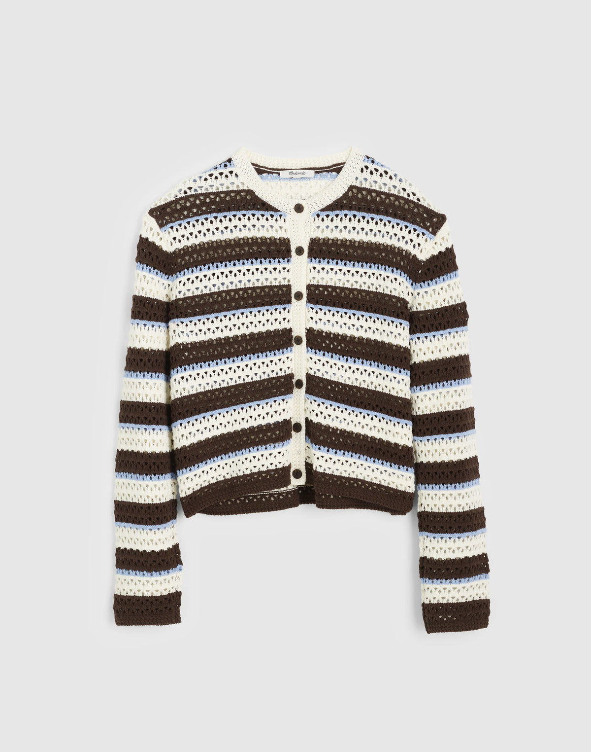 IVORY AND BROWN MULTI STRIPE