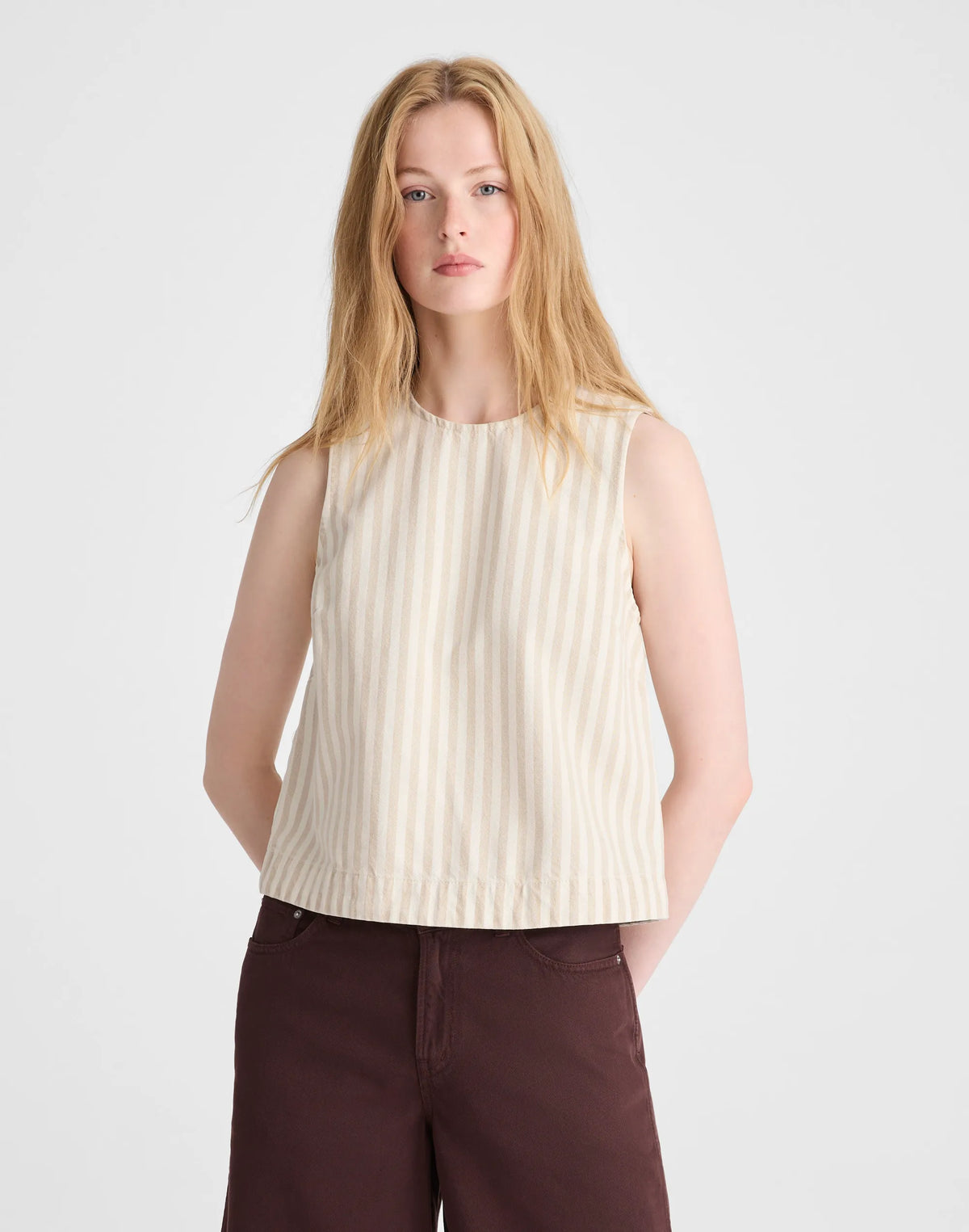 KHAKI SAND STRIPE