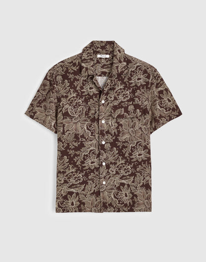 FLORAL STIPPLED TOILE PRINT
