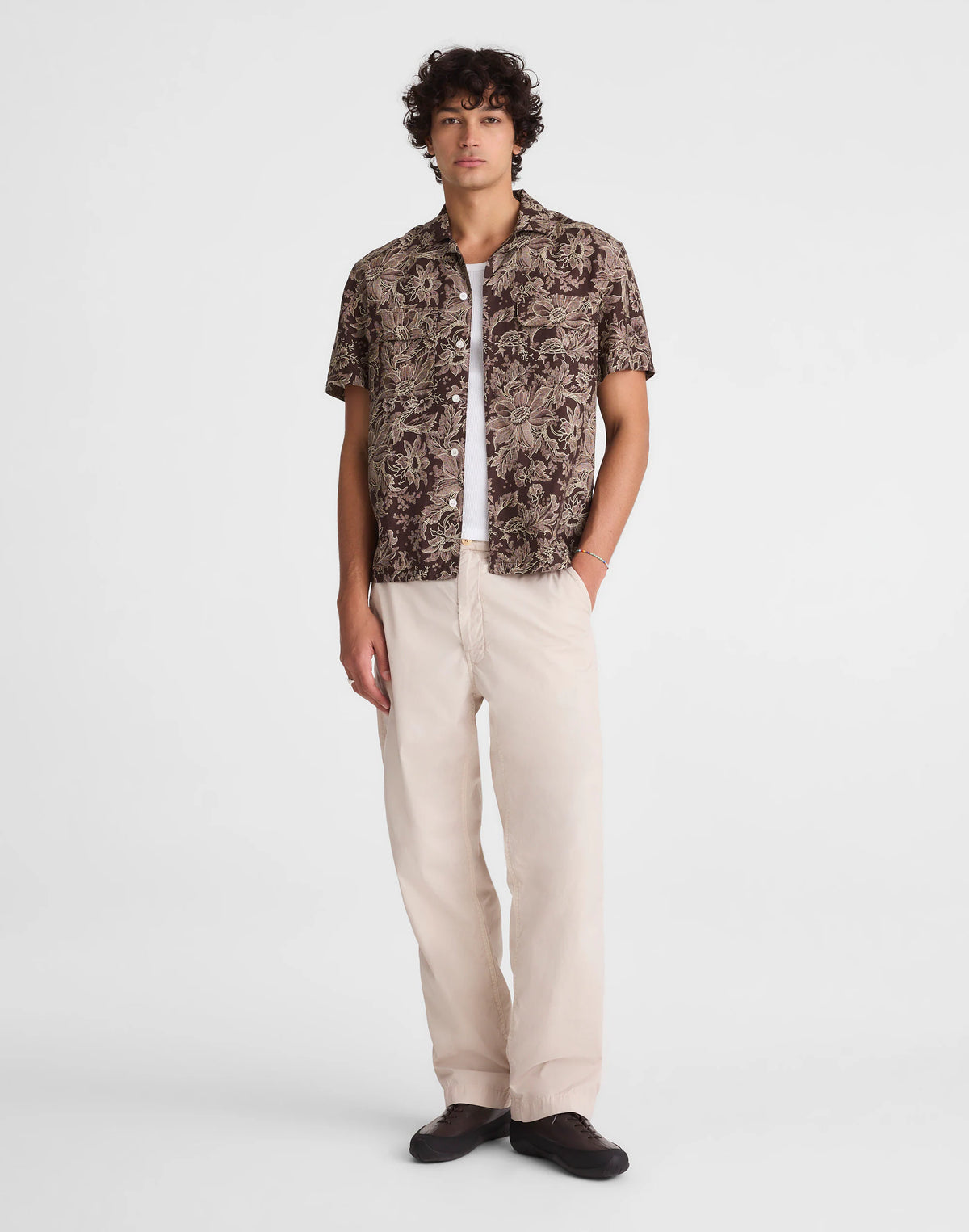 FLORAL STIPPLED TOILE PRINT