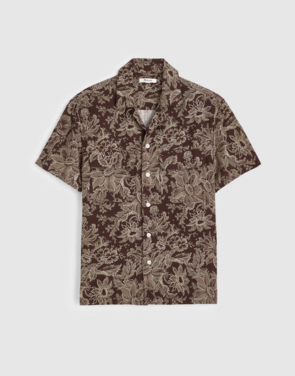 FLORAL STIPPLED TOILE PRINT