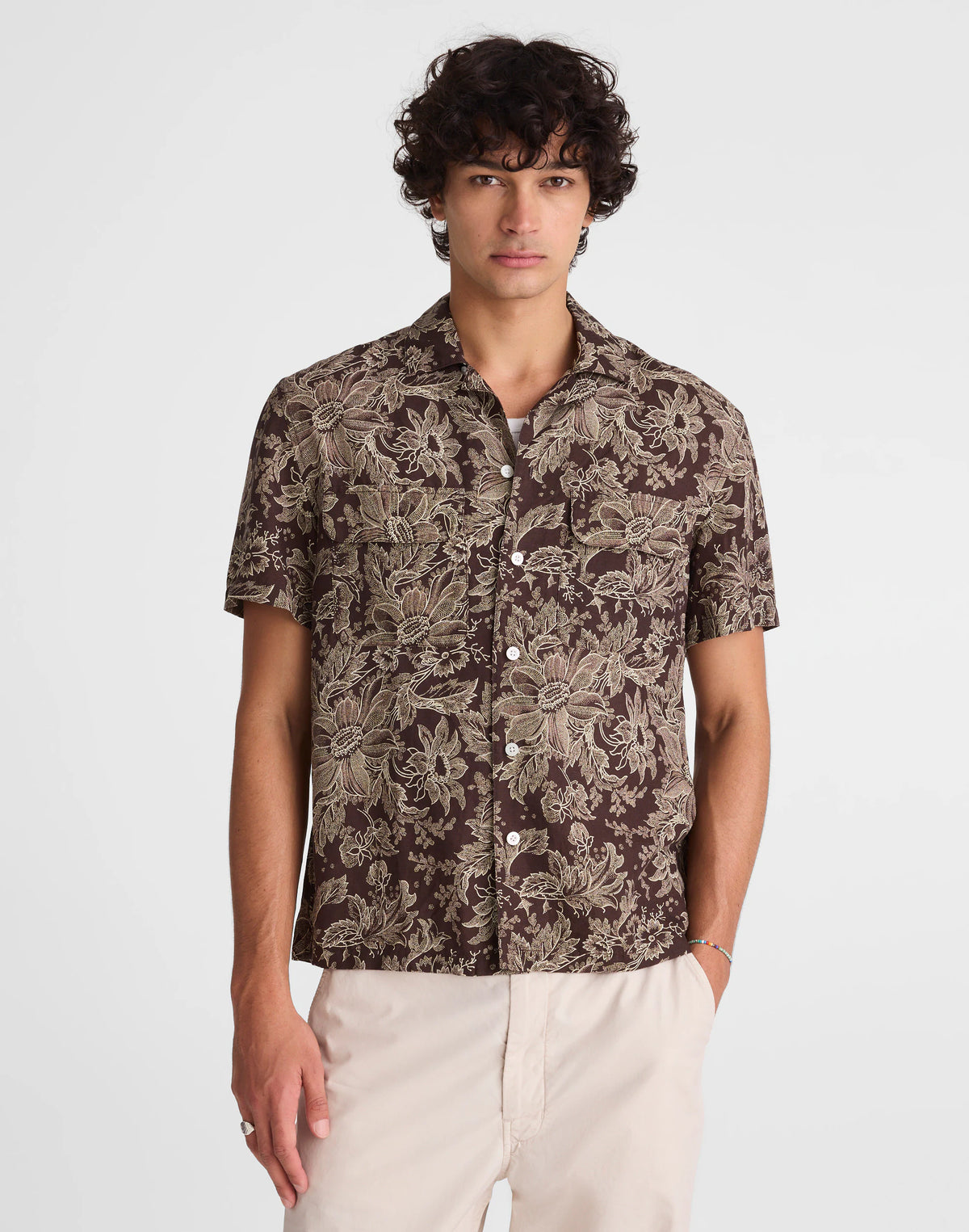 FLORAL STIPPLED TOILE PRINT