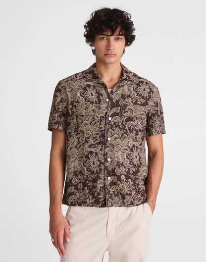 FLORAL STIPPLED TOILE PRINT