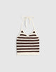 BROWN AND IVORY STRIPE