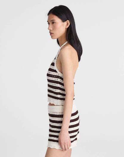 BROWN AND IVORY STRIPE