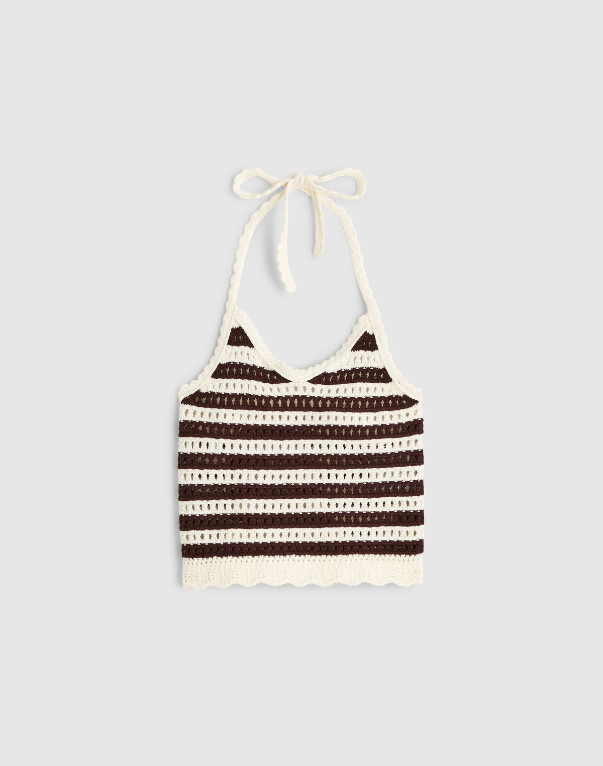 BROWN AND IVORY STRIPE