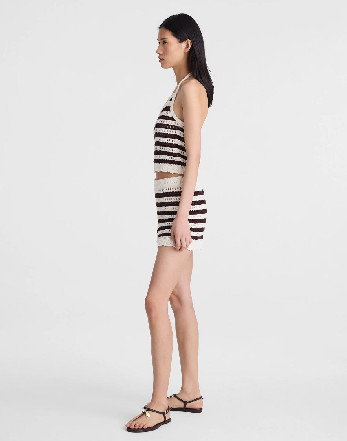 BROWN AND IVORY STRIPE