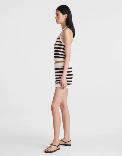BROWN AND IVORY STRIPE