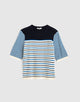 RETRO BLUE MINI STRIPE