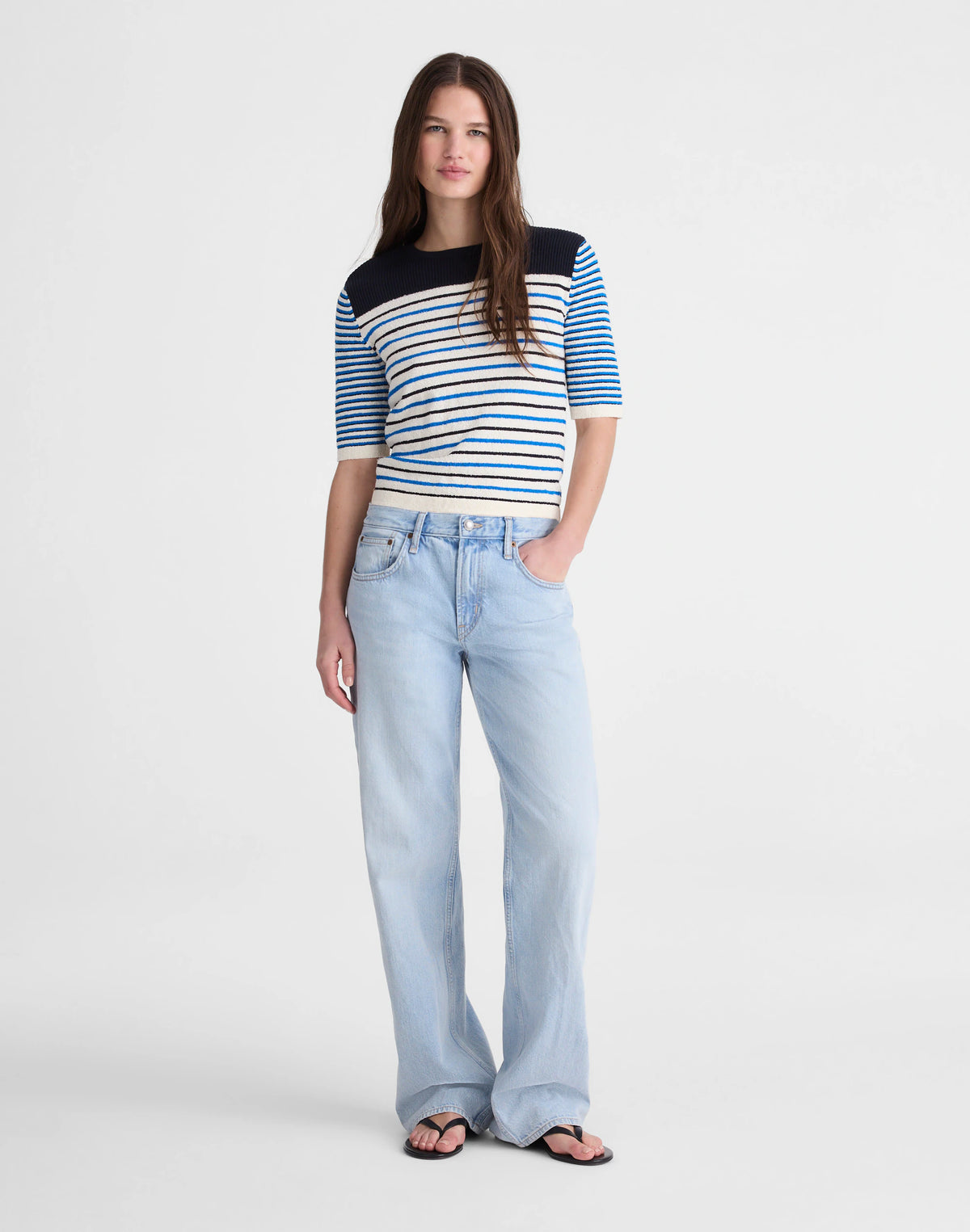 RETRO BLUE MINI STRIPE
