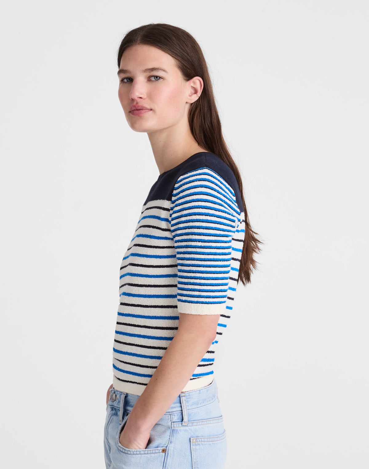RETRO BLUE MINI STRIPE
