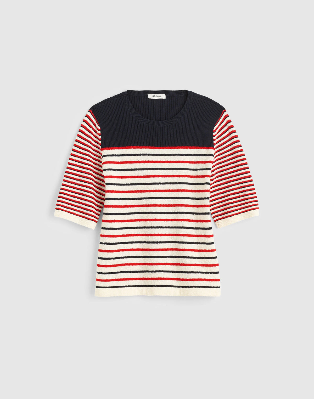 RED AND NAVY MULTI STRIPE