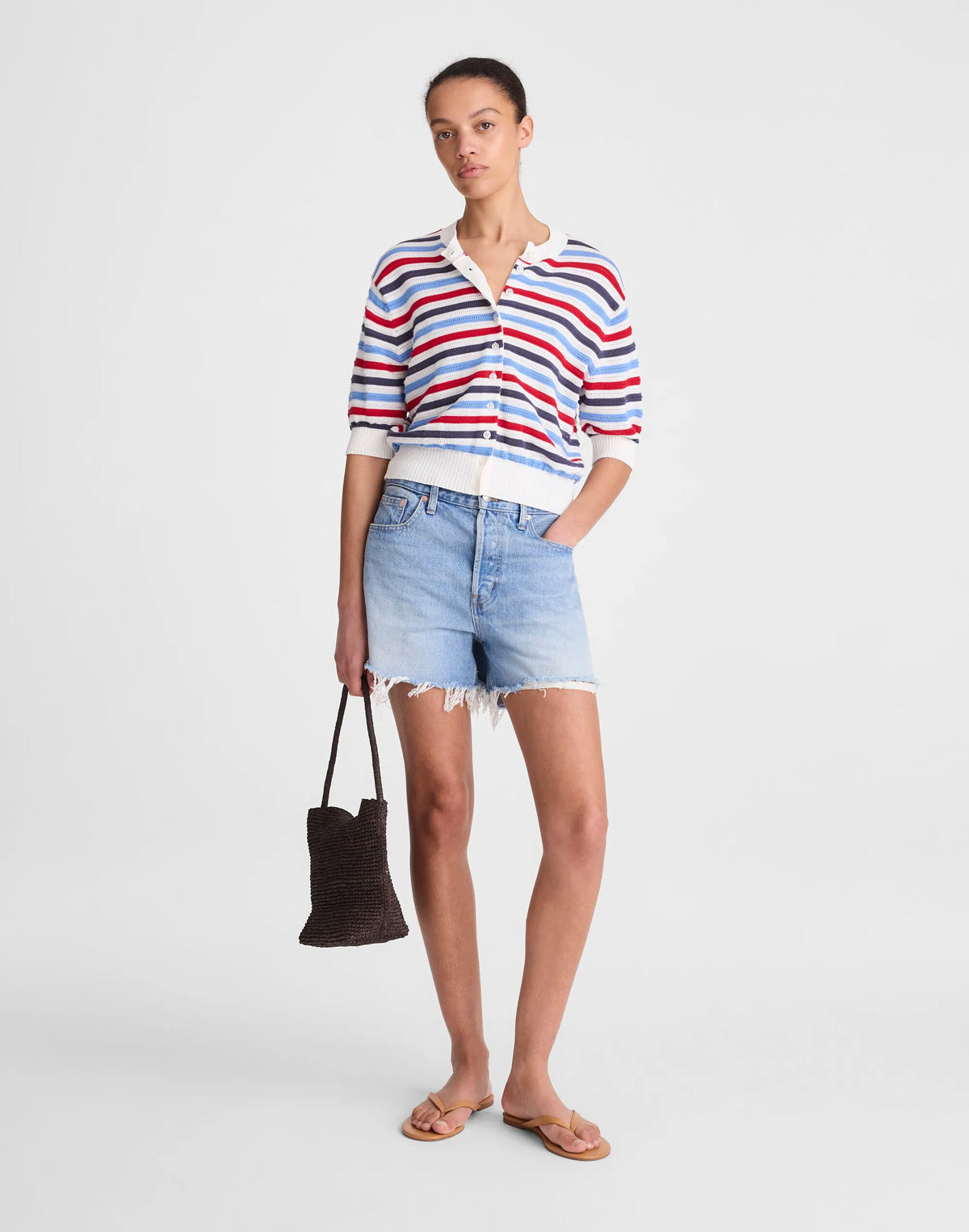 IVORY POP COLOR MULTI STRIPE