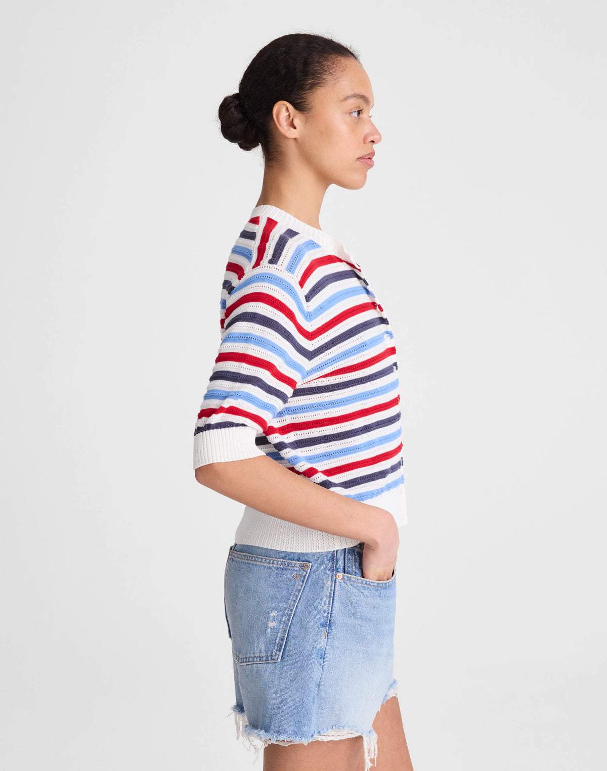 IVORY POP COLOR MULTI STRIPE