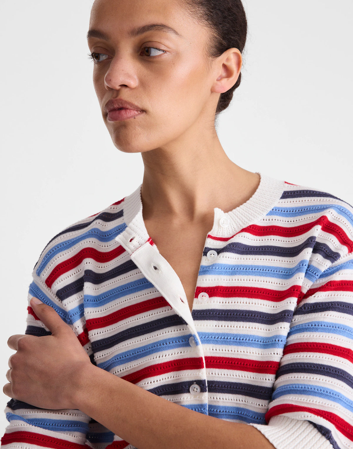 IVORY POP COLOR MULTI STRIPE