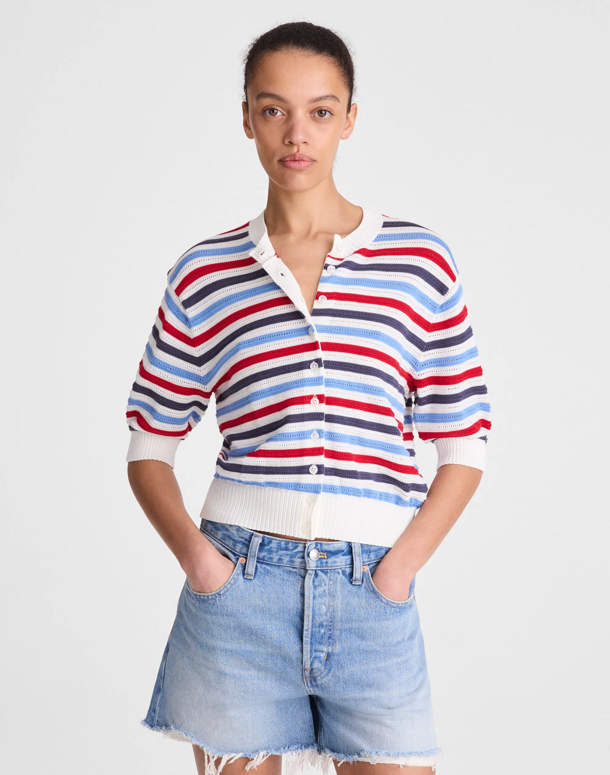 IVORY POP COLOR MULTI STRIPE