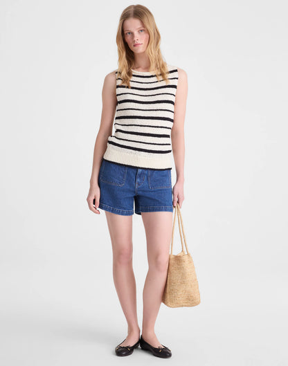 IVORY AND BLACK STRIPE