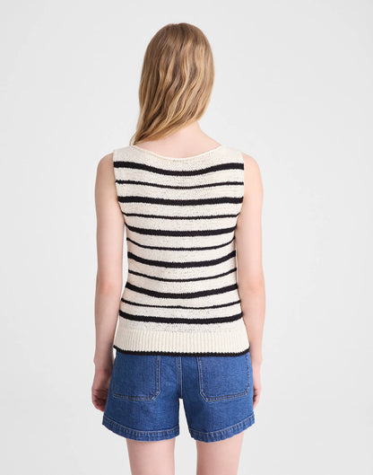 IVORY AND BLACK STRIPE