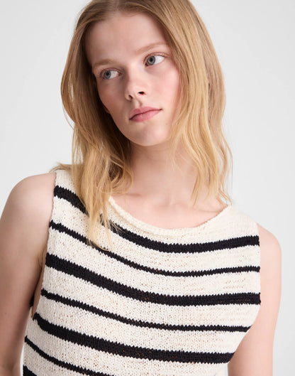 IVORY AND BLACK STRIPE