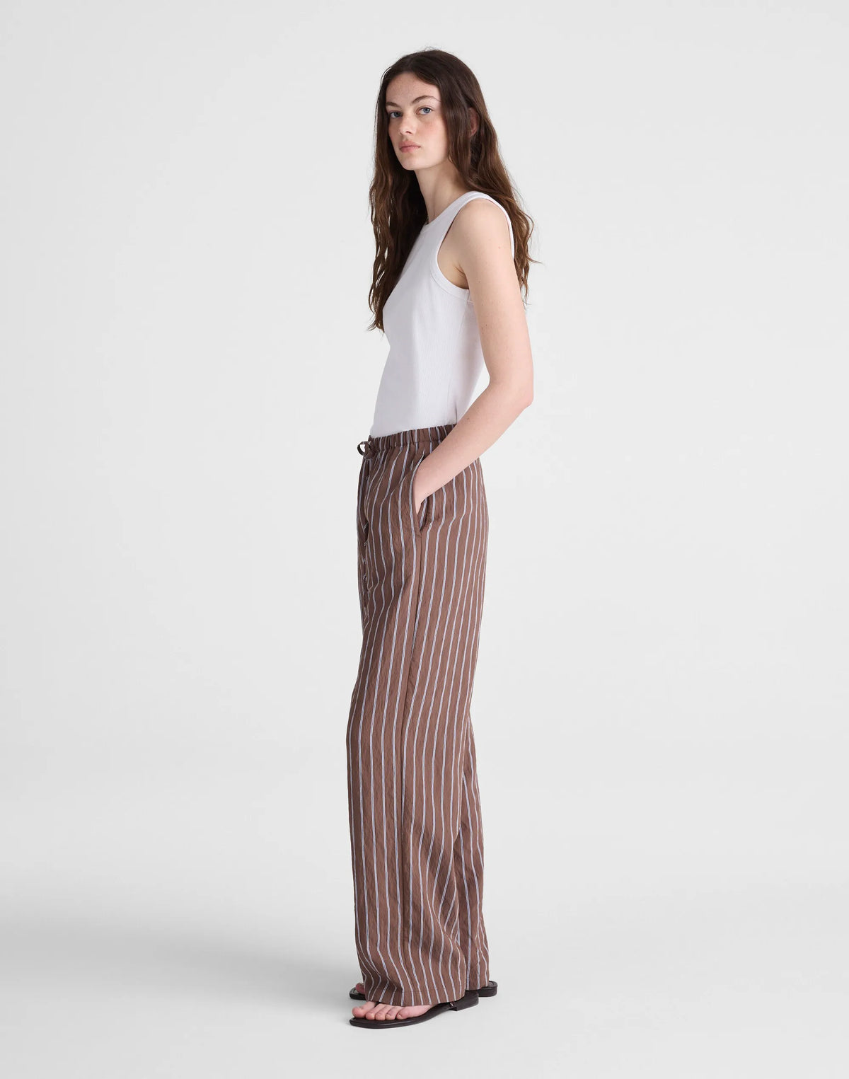 BROWN PERI TWIN STRIPE